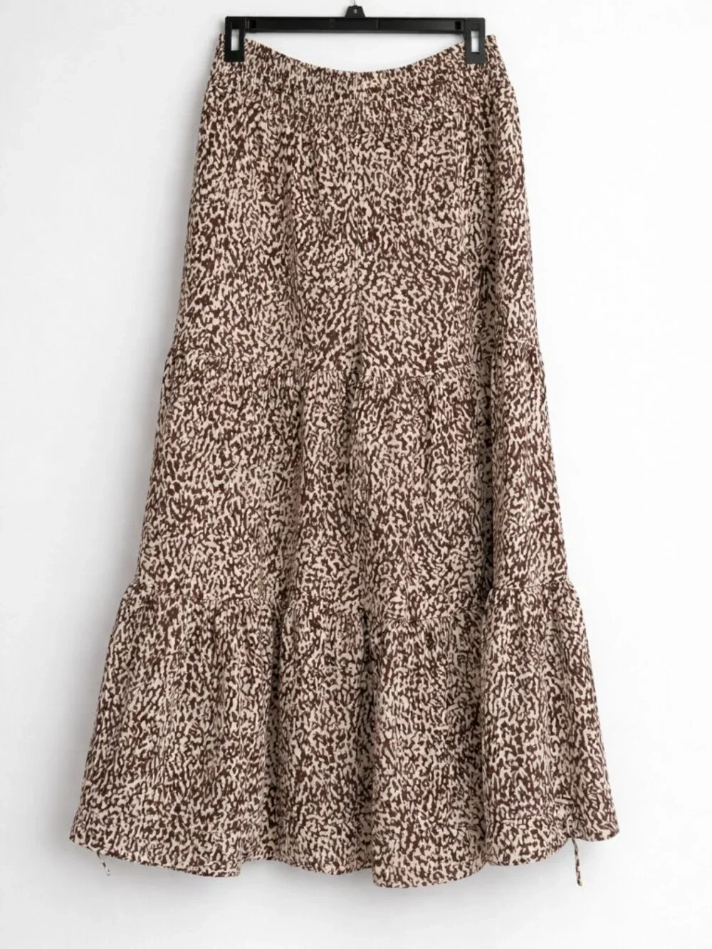 Light Breezy Airy Extreme Flare Leg Palazzo All Over Print Tiered Jogger Pants - Picture 7 of 11